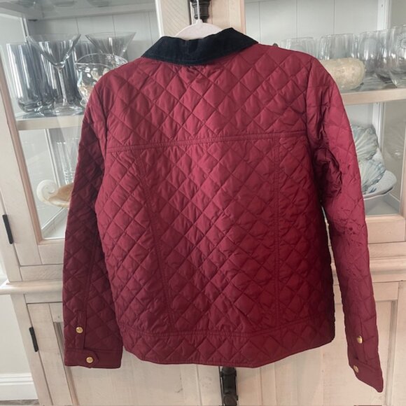 JCREW QUILTED TACK JACKET COAT DOWN #02722 CRIMSON MAPLE MEDIUM NWT - Picture 3 of 14